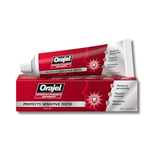 Orajel Toothpaste for Sensitive Teeth, Soothes & Protects gums, Packaging Varies, 75ml