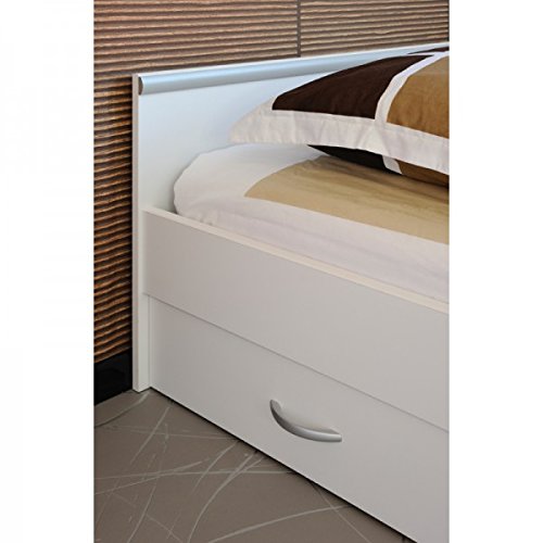 Funktionsbett Alawis 90 * 200 cm weiß inkl 2 Roll-Bettkästen Kinderbett Jugendbett Jugendliege Bett Jugendzimmer Kinderzimmer Bettliege34