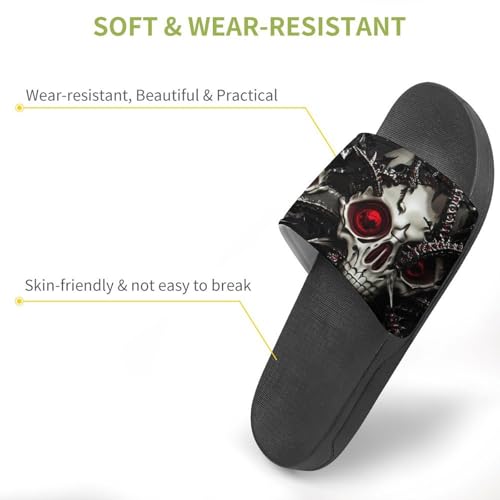 Metal Skull Death Thorns House Slippers for Women Men Personalized Shower Shoes Sandals Slides3