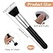 PercyEffie 20PCS Makeup Brushes Flat Top Foundation Brushes Face Blush Concealer Foundation Makeup Brush Set Suitable for Wedding Course (Black)