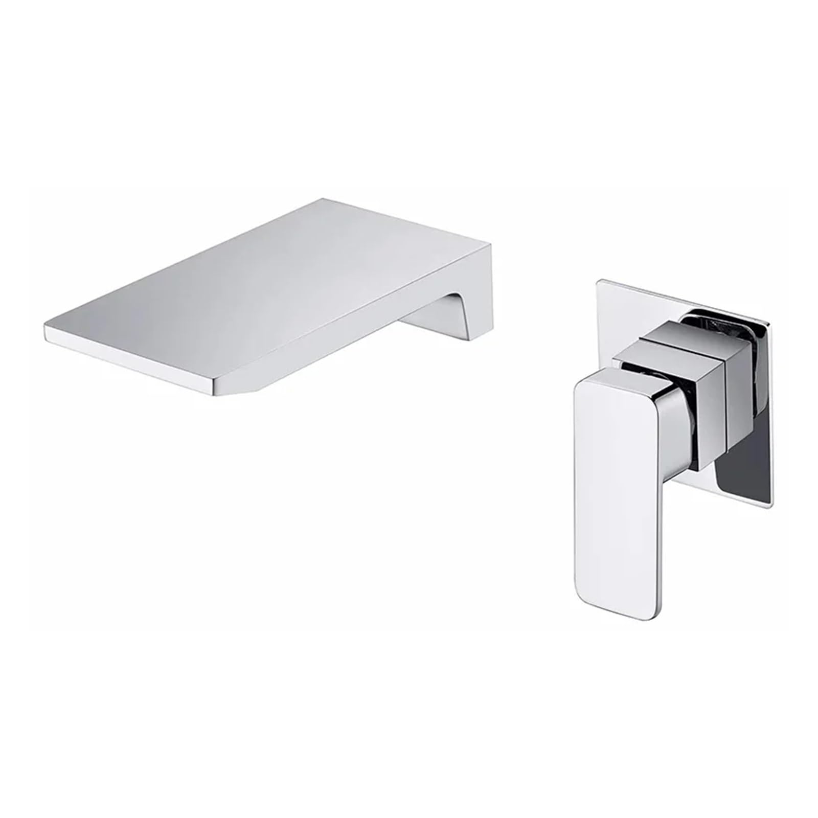 Grifo de baño en cascada montado en pared acabado cromo