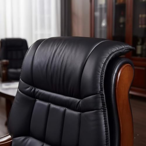 Image of Lakdi The Furniture High-Back Office Chair with Recliner, Swivel, Adjustable Height, Armrests, and Lumbar Support for Boss /Director & Executive - 111011282 BLK