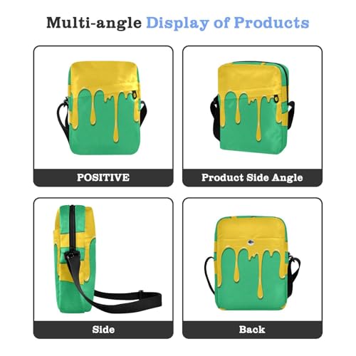 Fashion Street Graffiti Painting Orange Green messenger bag for women mens crossbody bag small Shoulder Handbag Adjustable Strap for outdoor sports Shopping4