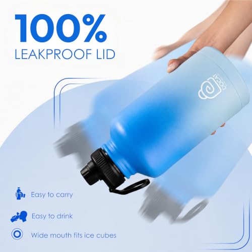 Image of DOCAT Water Bottle 1 Litre, Stainless Steel Sipper Water Bottle, Leak Proof Lid, Rust Proof, 24 Hours Hot and Cold Thermosteel Vacuum Insulated Water Bottle for Travel, Home, Gym, Office
