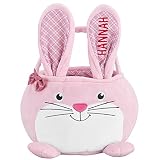 Let's Make Memories Personalized Furry Critter Easter Basket for Kids - Pink Bunny