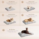 EHEYCIGA Washable Large Dog Bed for Crate 35x23 Inch, Reversible Kennel Pad for Dogs Weight Up to 45 lbs, Plush and Comfy Pet Sleeping Mat, Grey - Image 5