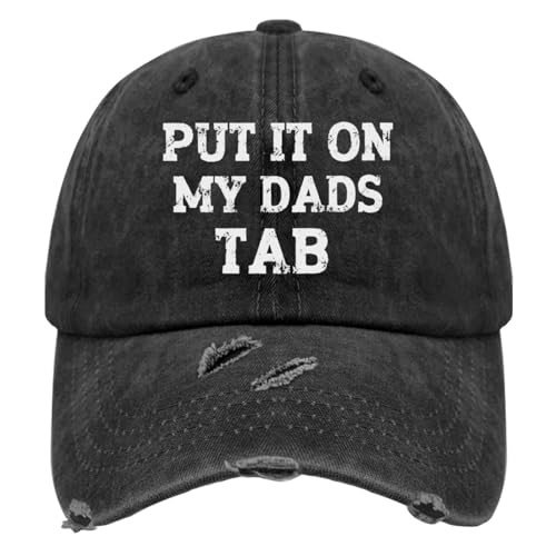 Image of Your Dad is My Cardio Hat for Womens Washed Distressed Baseball Cap Funny Washed Dad Hat Fitted