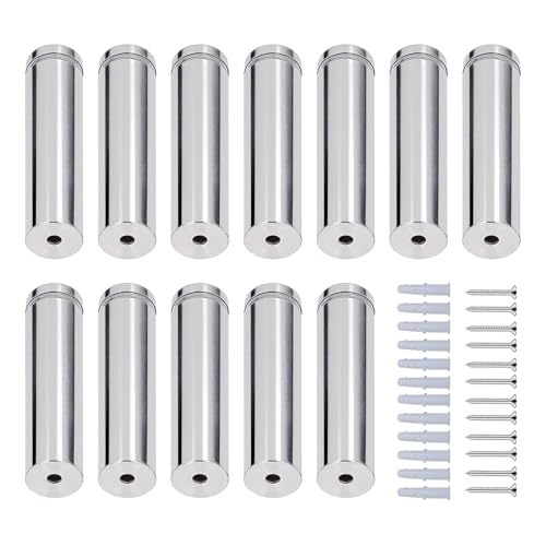 Natudeco 12 set 19x80mm viti di supporto in acciaio inossidabile viti pubblicitarie hardware di montaggio kit distanziatore distanziatore per appendere cornici in acrilico