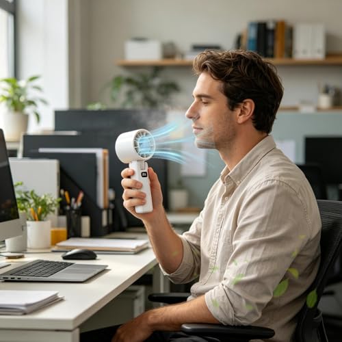 Ventilador recargable de 3600mAh con motor de alta velocidad y 100 niveles 3