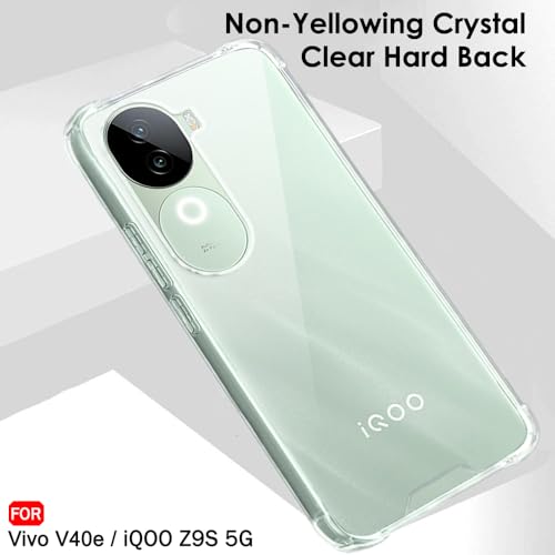 Image of TheGiftKart Crystal Clear Back Cover Case for Vivo V40e / iQOO Z9s 5G | Shock Proof 360 Protection | Hard Clear Back Cover Case for Vivo V40e / iQOO Z9s 5G (PC & TPU, Transparent Bumper)