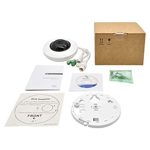 Vikylin 5Mp Fisheye Poe Ip Security Camera Dome Oem Ds-2Cd2955Fwd-Is With 1.05Mm Fixed Lens, 180° Wide Angle View Panoramic, Audio & Alarm I/O, Support Micro Sd Card, 26Ft Night Vision, Smart Ivs #TOP6