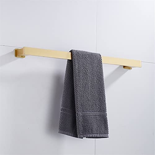 Porte-serviettes barre unique or brossé 40cm pour salle d'eau - 3