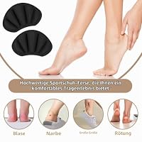 Flintronic 2 Paar Sneaker Reparatur Patch, Fersen Patch, Schuhe Ferse Reparatur Sneaker, Leder Fersenschutz, Fersenpolster Reparatur für die Meisten Arten, Schwarz – Ansicht 5