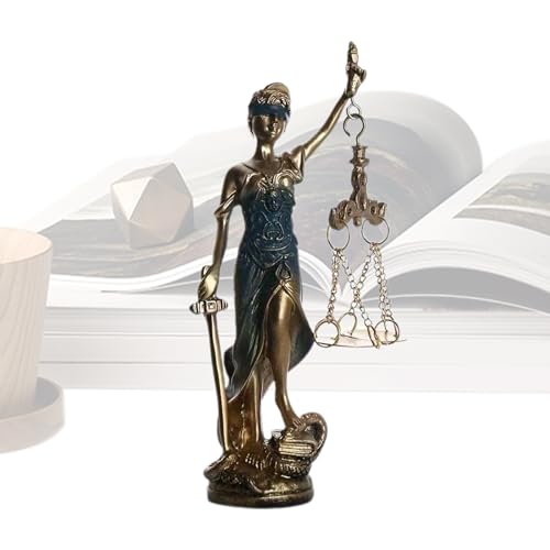 Statue de la justice et de l'équité vintage pour décoration de bureau