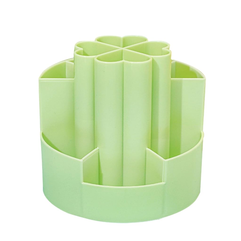 Tnbccxn Green Pen Cup, Pen Container Rotatable Desk Makeup Brush Pen Holder Storage Cup Desk Stationery Table Pen(Green)