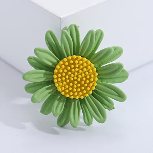 Image of Colorful Daisy Sunflower Brooch Pins - Bohemian Style Flower Lapel Pins Badge Dress Neckline Pin for Women Girls