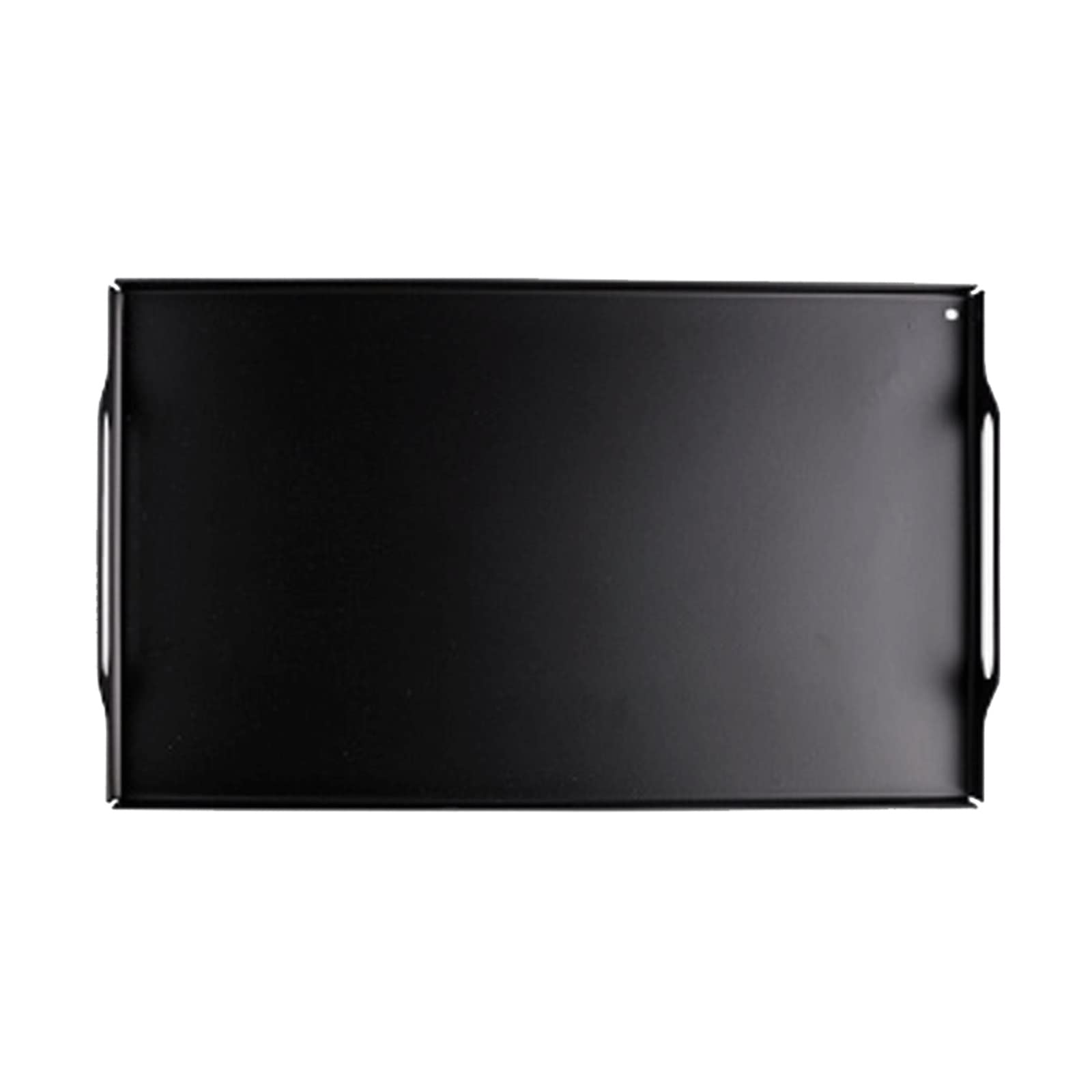 Bandejas Bandeja de bandeja negra de la bandeja de la bandeja con la bandeja multifuncional antideslizante rectangular de la manija for la mesa de café de la fiesta del restaurante Bandeja para Aperit
