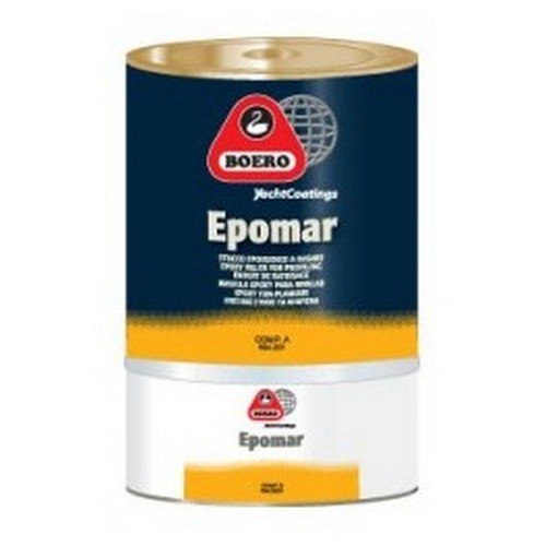 Boero Yacht Coatings Epomar Stucco epossidico a rasare, colore: 001 Grigio Chiaro, size: 1.4 l Comp B