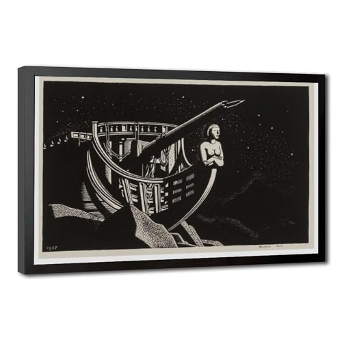 Impression d'art Rockwell Kent noir et blanc | Peintures murales pour bureau et toile avec cadre