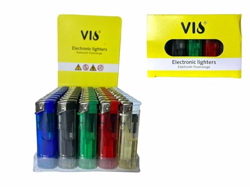 Tobaliq Elektronische Einweg Feuerzeuge mit elektronischer Piezo Zündung,...