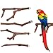 Dimweca Posatoi per Uccelli per pappagalli | Trespolo per Uccelli in Legno Naturale,Bastone D'uva per macinare Le Zampe, parrocchetti Che Si arrampicano in Piedi Giocattolo Accessori per Gabbia