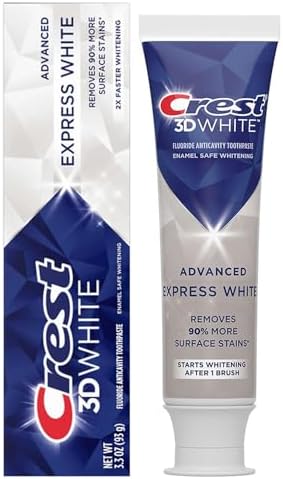 Crest, Toothpaste 3D White Advanced Express White, 3.3 Ounce