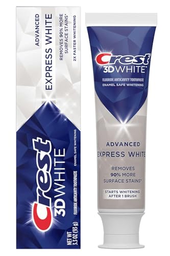 Crest, Toothpaste 3D White Advanced Express White, 3.3 Ounce