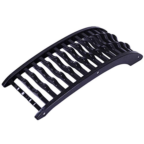 Preisvergleich Produktbild Yiqi Wirbelsäulenstrecker Rückendehner Rückenstrecker Entspannung Rückenmassage Gerät, für Unter und Ober Lendenwirbelsäule Haltungskorrektor bei Rückenschmerzen Linderung Massagegerät (Schwarz)