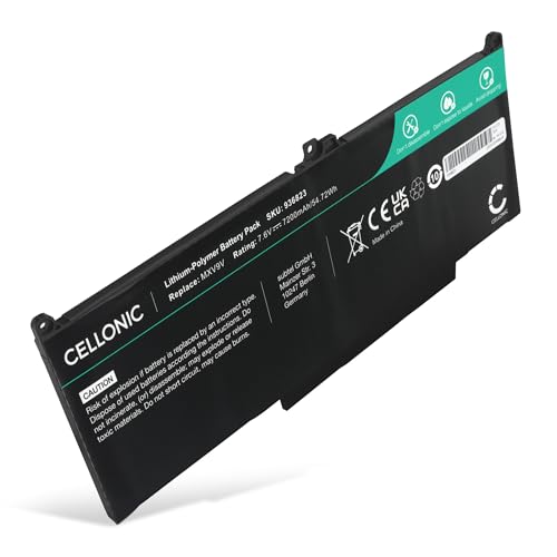 Cellonic Batteria Compatibile Con Dell Latitude 14 7400, 13 5300, 13 5310, 13 7300, Mxv9V, N2K62, 5Vc2M 7200Mah 7.6V