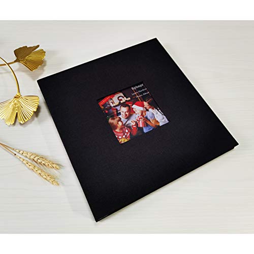 Photo Album Self Adhesive 3x5 4x6 5x7 8.5x11 Magnetic Scrapbook 11 x Width 10.6 (Inches) 40 Pages Linen Cover DIY Photo Album with A Metallic Pen - Thumbnail 2
