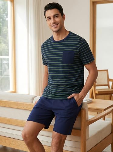 Ensemble de pyjamas doux S-3XL au design élégant rayé - 3
