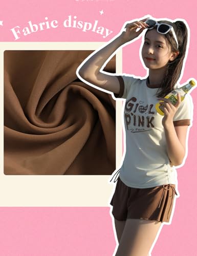 KORADI Girls Swimsuits Rash Guard Swim Sets Kids 2 Piece Bathing Suits Teen Swimwear Beach Shorts Swim Shirts Sun Protection3