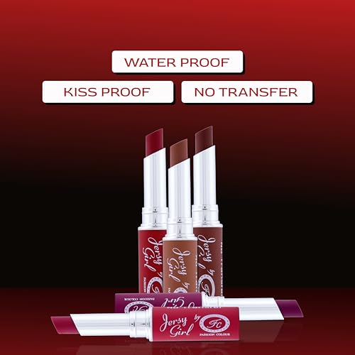 Image of JERSEY GIRL BY FASHION GIRL Kiss Proof Lipstick | Water Resistant & Smudge Proof | Non-Drying | Lightweight | Long Stay | Creamy Matte Lipstick For Women | (SHADE NO-04 VIVID LILAC, 2g)