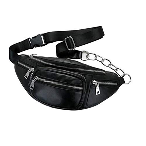 Sac bandoulière femme PU noir avec chaîne élégante LIFKOME