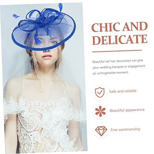 Fascinator tulle avec fleurs coiffe élégante pour invitée de mariage