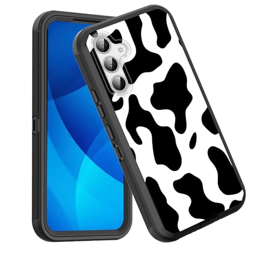 GFEWYTJYJ for Galaxy S24 Plus Case,Shockproof 3-Layer Full Body Protection Rugged Heavy Duty High Impact Hard Cover Case for Samsung Galaxy S24 Plus (6.7 Inch) (2024),Cow Print