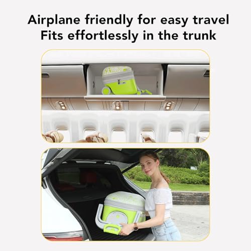 Valise extensible 55 L Asixxsix rigide à roulettes avec siège enfant