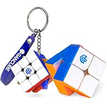 GAN 249 V2 ، 2x2 Speed Cube Gans Mini Cube 49mm Puzzle Toy with GAN 330 Speed Cube Key Chain