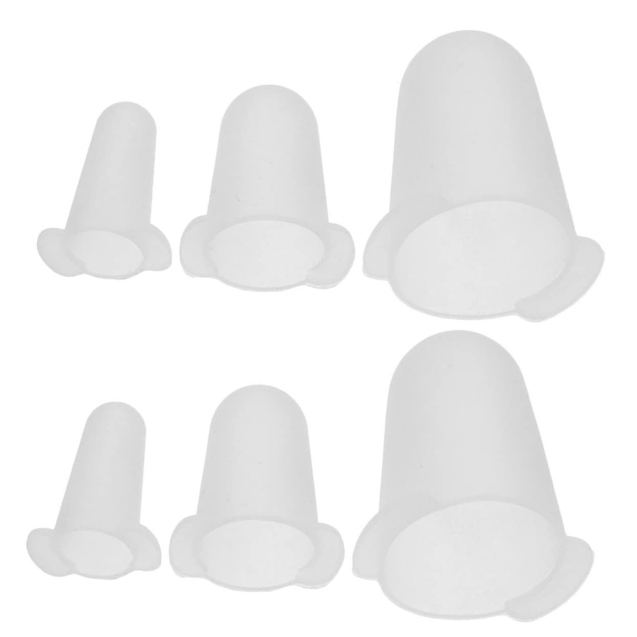 Protectores de Boquillas para Pastelería de Silicona Color Claro, Kit de 6 Piezas para Proteger Puntas de Tubería y Evitar Deformaciones, Adecuado para Decoración de Pasteles