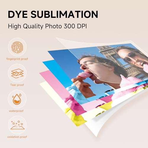 Image of HPRT Photo Printer 4x6 inch+20 Sheets Photo Paper & 1 Ribbon,White, Wi-Fi Full-Color Instant Phone Photo Printer for iPhone, Android, Smartphone,Dye-Sublimation Impresora De Fotos for Home Use