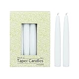 6 Inch White Taper Candles