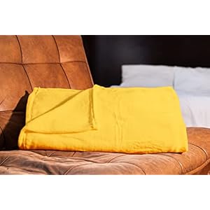 Mikrothermaldecke, Kuschel- Fleecedecke, Kochfest (Gelb)