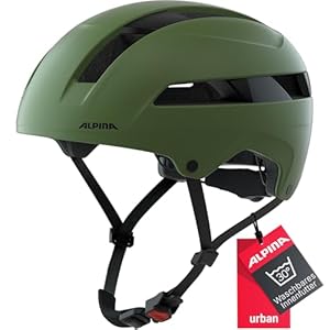 Alpina SOHO - Extrem Robuster, Leichter & Individuell Anpassbarer Urban Fahrradhelm Für Erwachsene, Olive matt, 55-59 cm