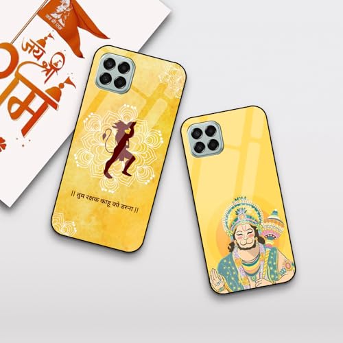 Image of COLORflow Back Cover Compatible with Samsung Galaxy A22 5G | Hanuman Ji, Bajrangbali, God Customized | Shockproof TPU Bumper with Camera Protection Back Cover Compatible with Samsung Galaxy A22 5G