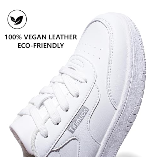 Women's Vegan Leather Low Top Lace Up Non Slip Walking Running Sneakers Skateboard Tennis Shoes Comfortable Casual Athletic Versatile Fashion Sneakers3