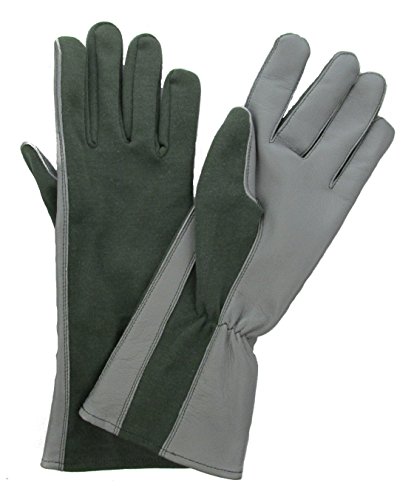 Military Uniform Supply Nomex Flight Gloves - Size Medium (9) SAGE GREEN