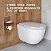 Day Moon™ Wood Toilet Paper Holder with Shelf, Wipe Holder for Bathroom, Flushable Wipes Dispenser, Toilet Paper and Wipes Holder - Toilet Paper Holder with Storage, Toilet Paper Holder Wall Mount