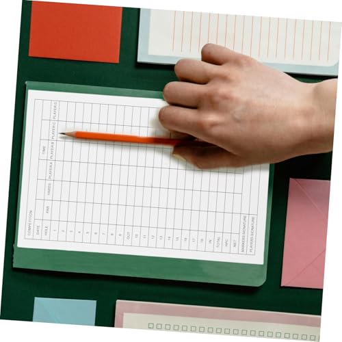 30 unidades de tarjetas de puntuación para golf para hombres, tarjetas de registro en papel recubierto, para deportes al aire libre miniatura 6