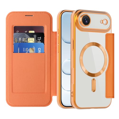 Housse cuir iPhone 17 Air premium étui robuste galvanisé orange haute protection