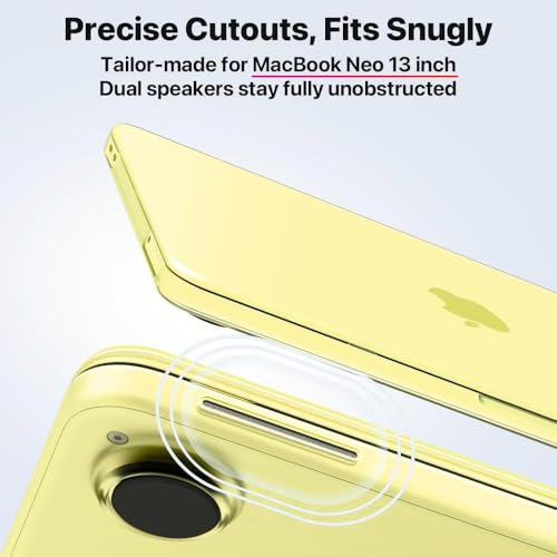 Image of Compatible With MacBook Neo Case 13 inch 2026 New A3404 | 100% Transparent | Anti-Crack & Scratch | Anti-Yellow Laptop Cover Protective Hard Shell | Student Travel Macbook Accessories